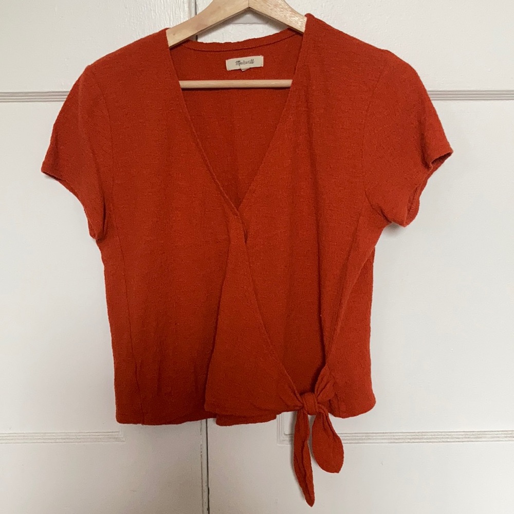 Madewell Texture & Thread Wrap Top